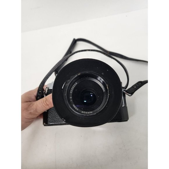 NIKON Nikkomat FT 35mm Film SLR Camera Zoom Nikon 1:3.5 46-86 MM Lens Rare Black - Picture 2 of 6